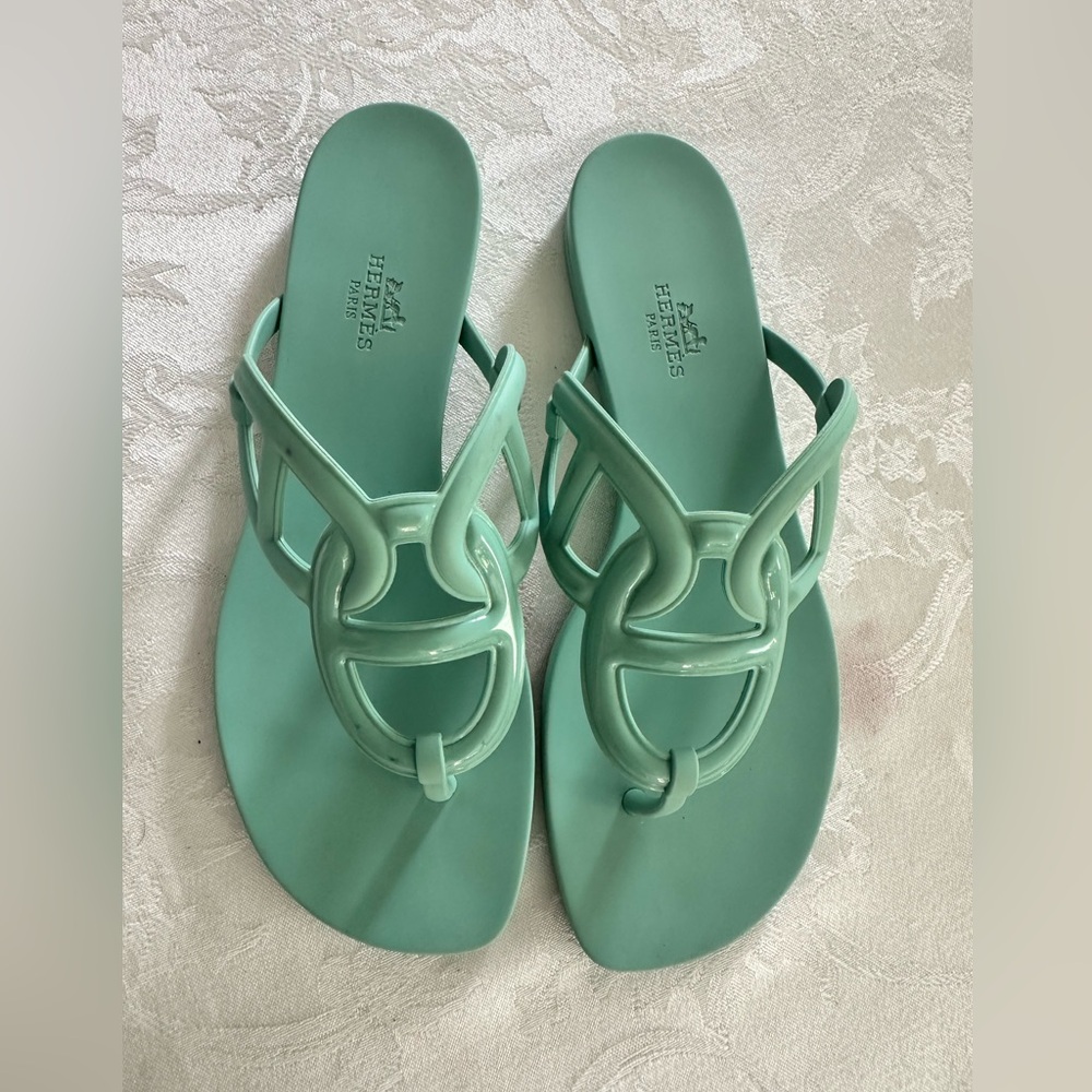 Hermes Mint Green Sandals